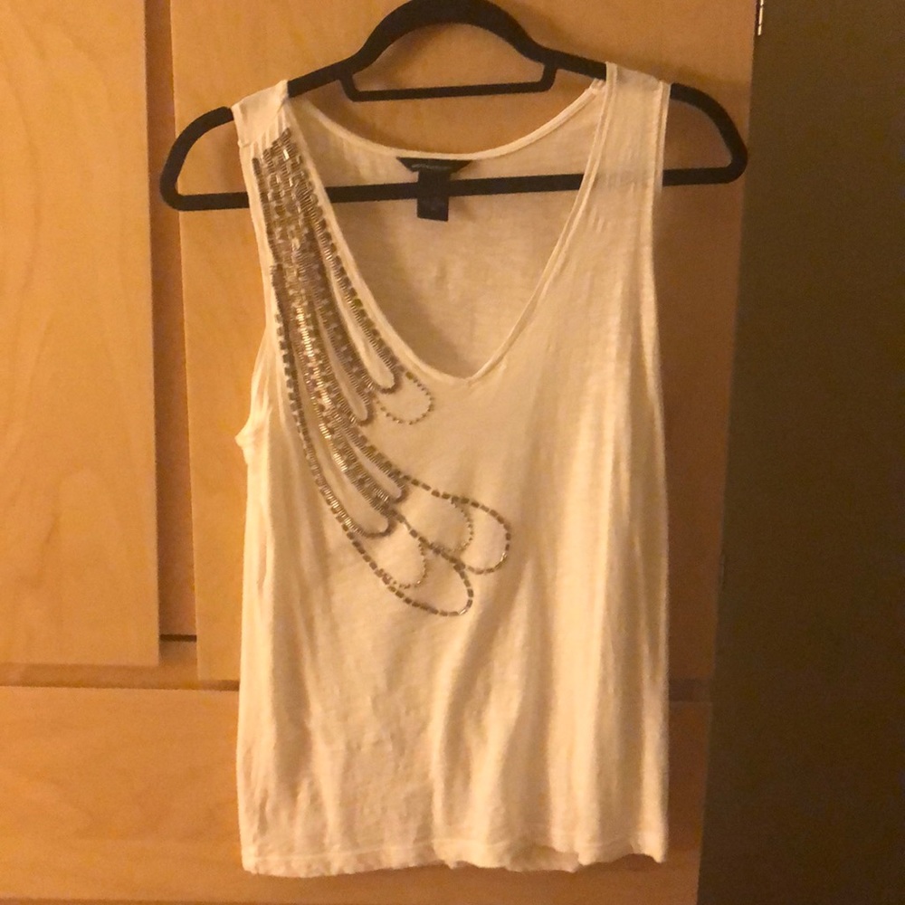 Embellished Cotton Tank